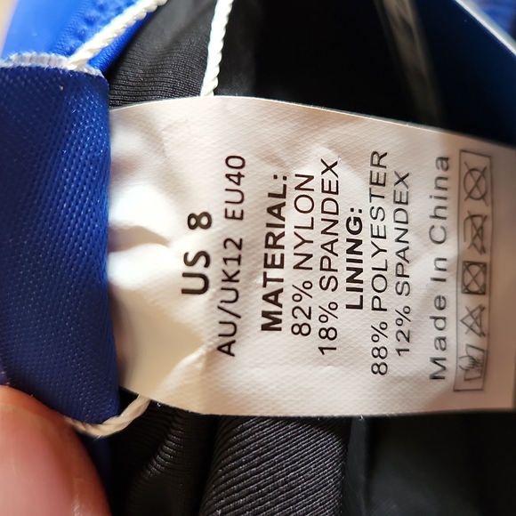 Hilor, Royal Blue One piece swimsuit, Size 8 - Picture 5 of 7